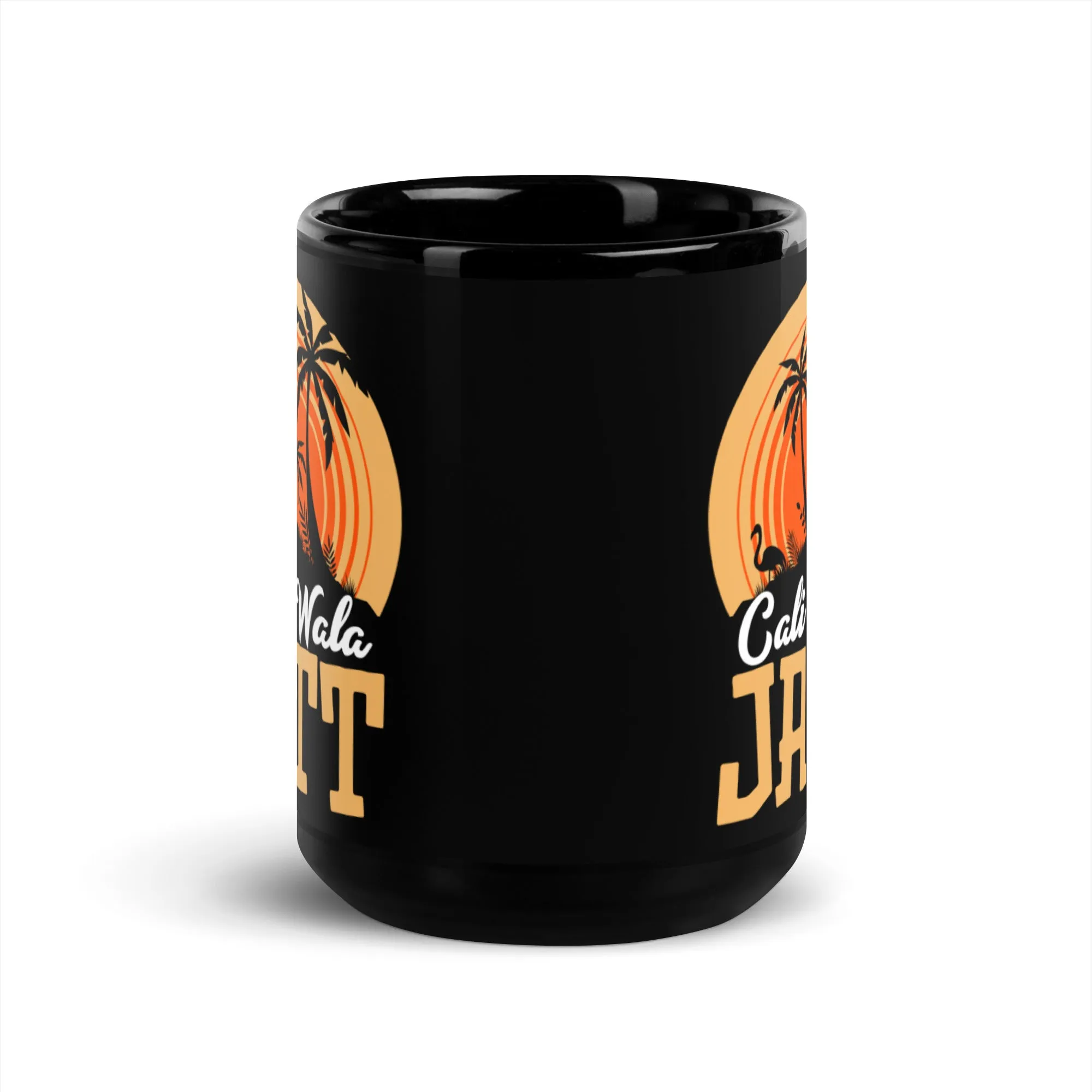 Cali Wala Black Glossy Mug