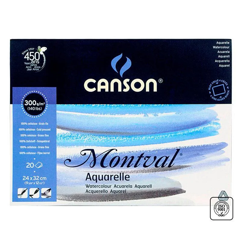 Canson Montval Watercolor Block , 20 Sheets - 300 gsm (140 lb)