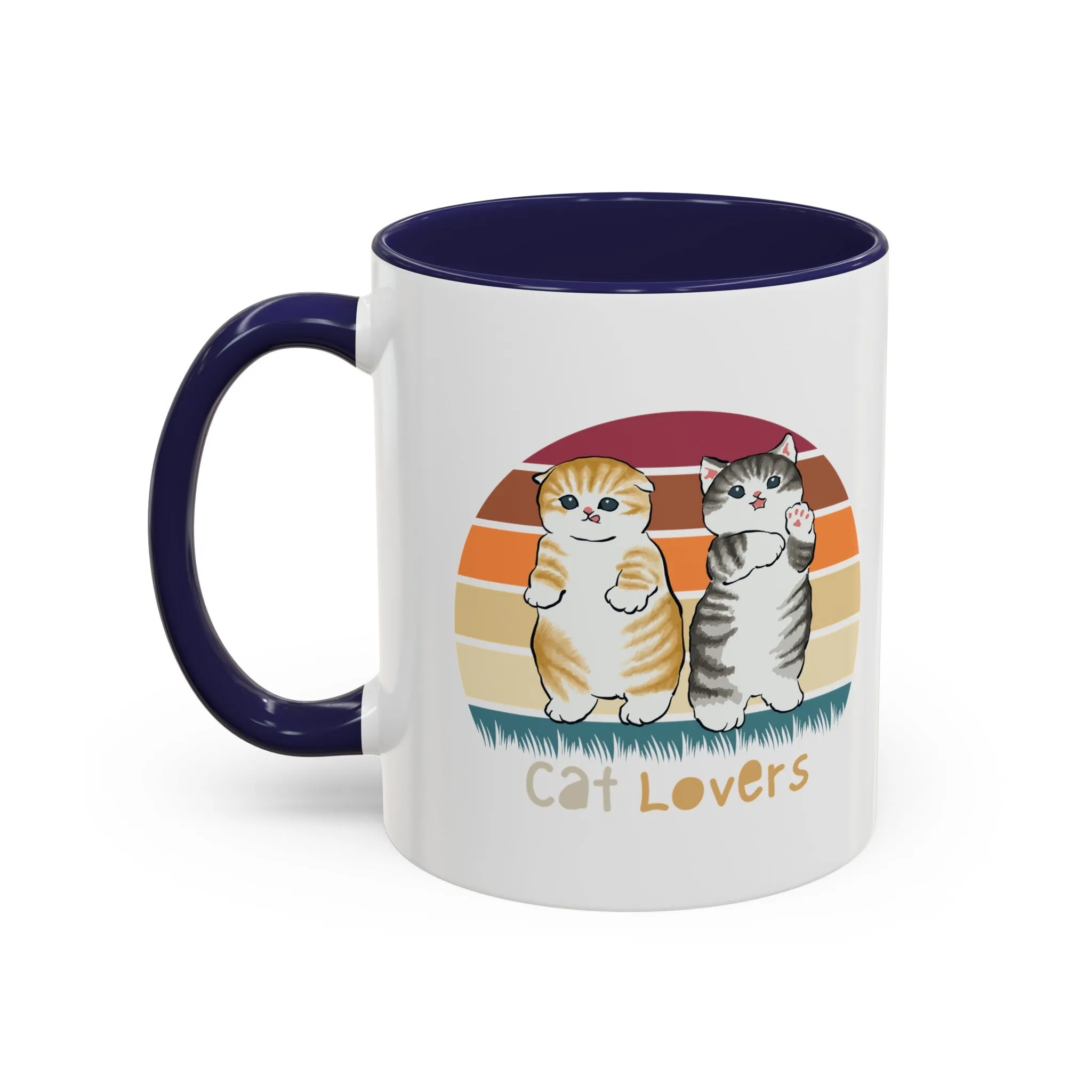 Cat Lovers Classic Ceramic Coffee Mug, 11oz Multi Colors for Cat Lovers