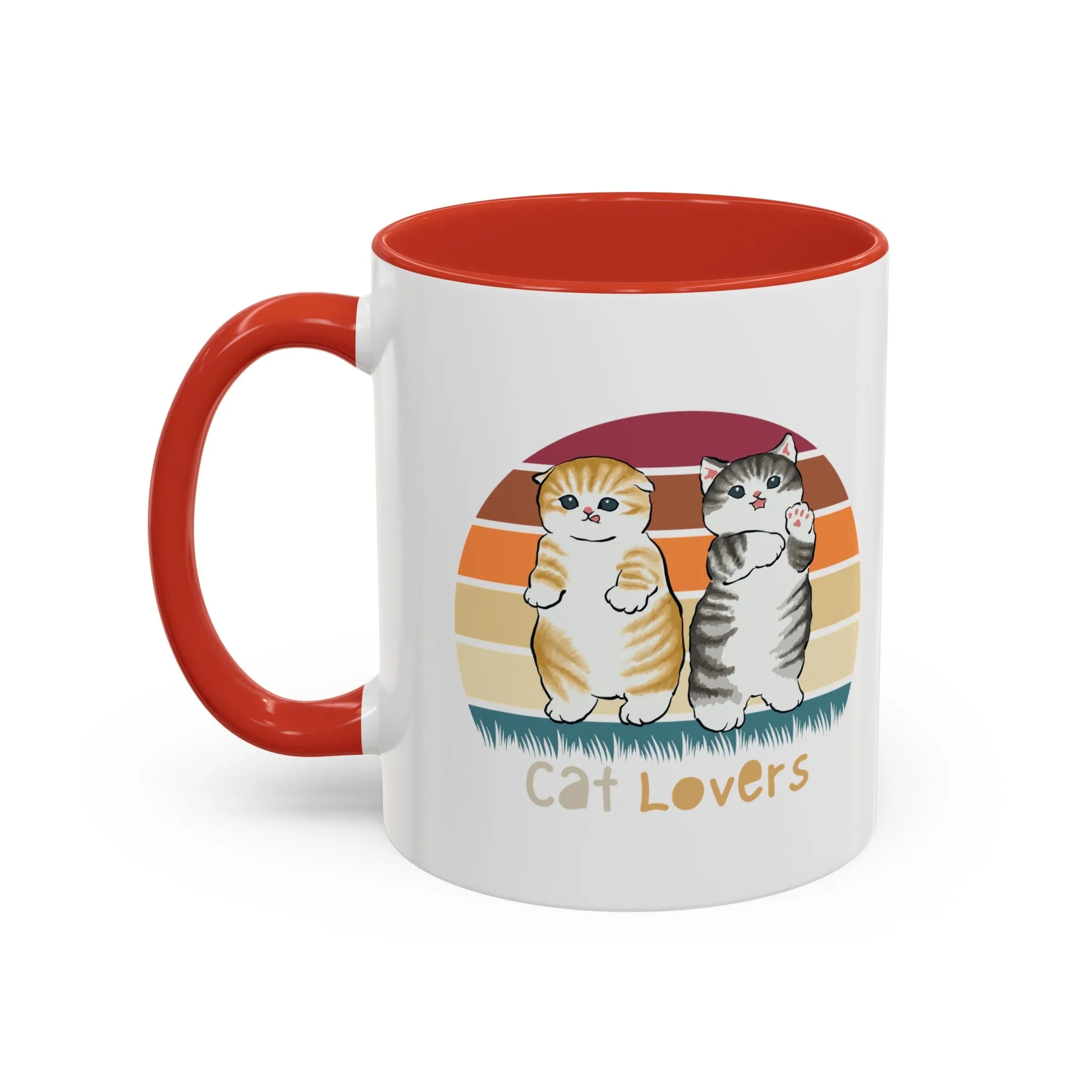 Cat Lovers Classic Ceramic Coffee Mug, 11oz Multi Colors for Cat Lovers