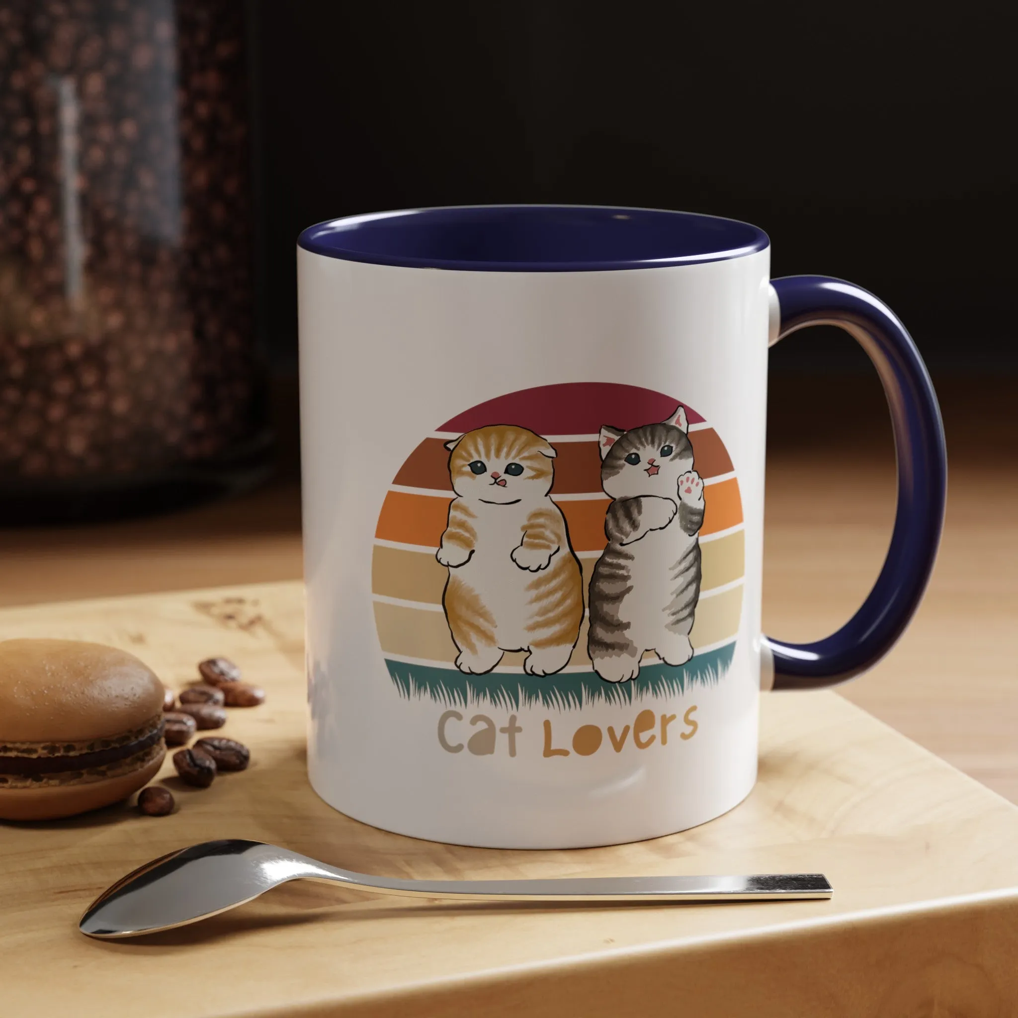 Cat Lovers Classic Ceramic Coffee Mug, 11oz Multi Colors for Cat Lovers