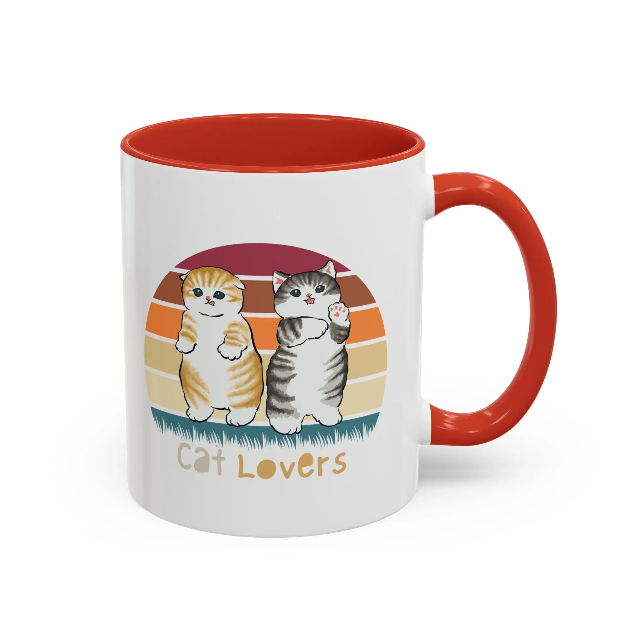 Cat Lovers Classic Ceramic Coffee Mug, 11oz Multi Colors for Cat Lovers