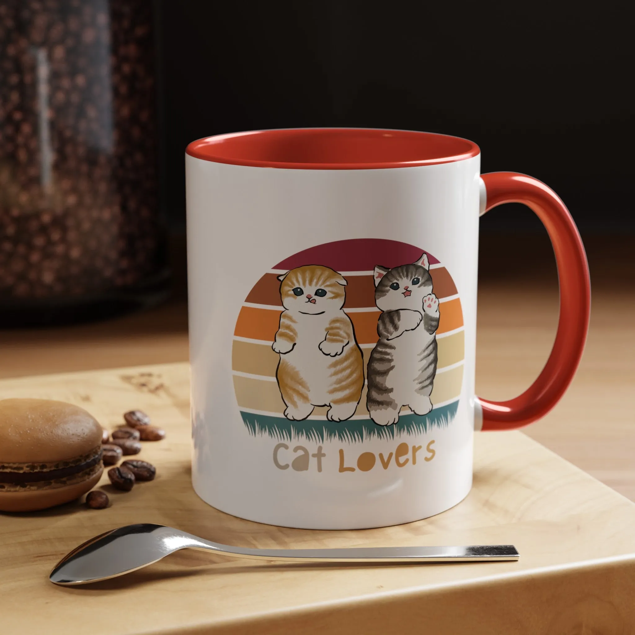 Cat Lovers Classic Ceramic Coffee Mug, 11oz Multi Colors for Cat Lovers