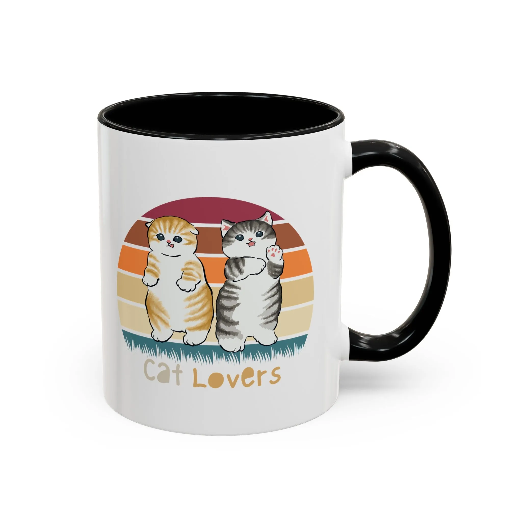 Cat Lovers Classic Ceramic Coffee Mug, 11oz Multi Colors for Cat Lovers