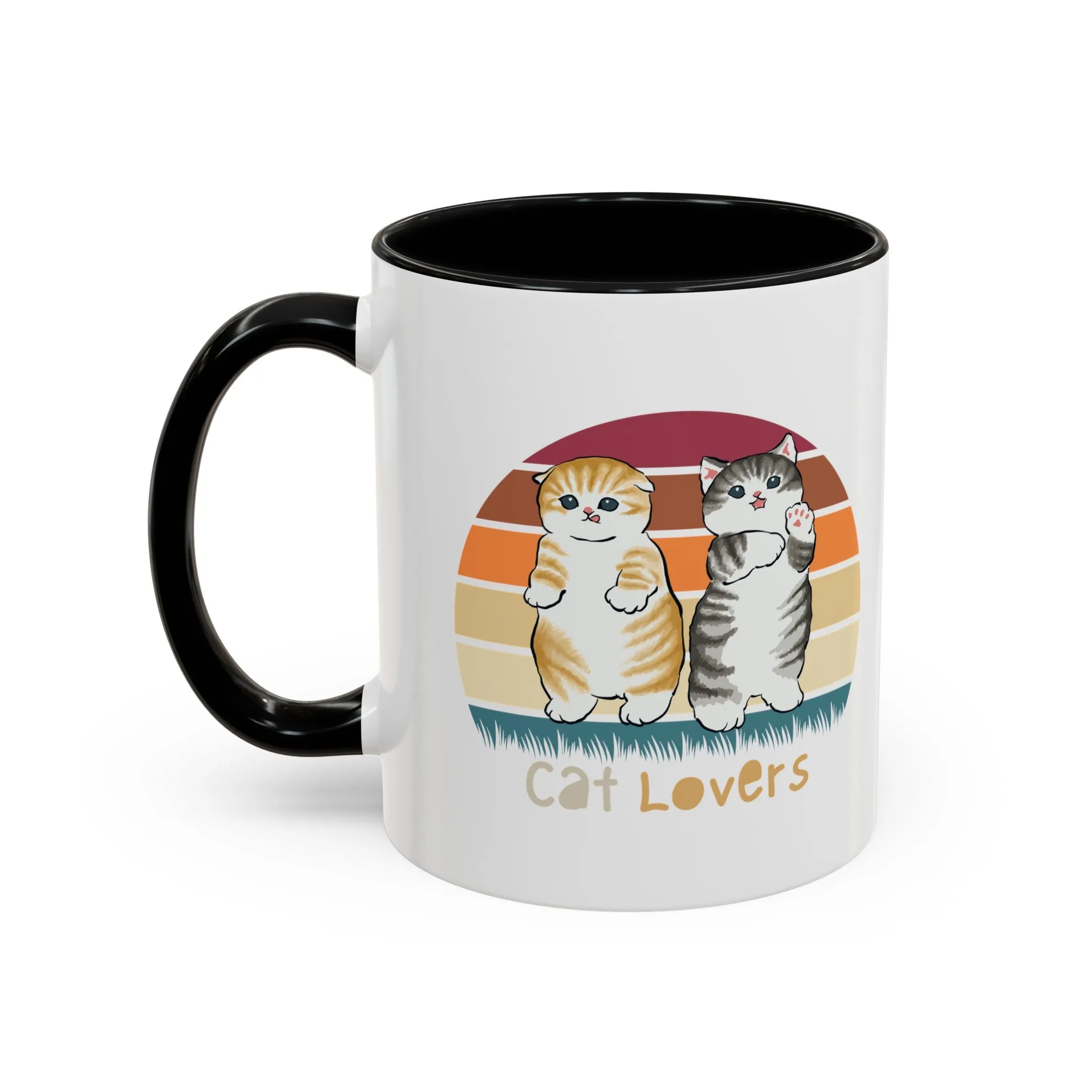 Cat Lovers Classic Ceramic Coffee Mug, 11oz Multi Colors for Cat Lovers