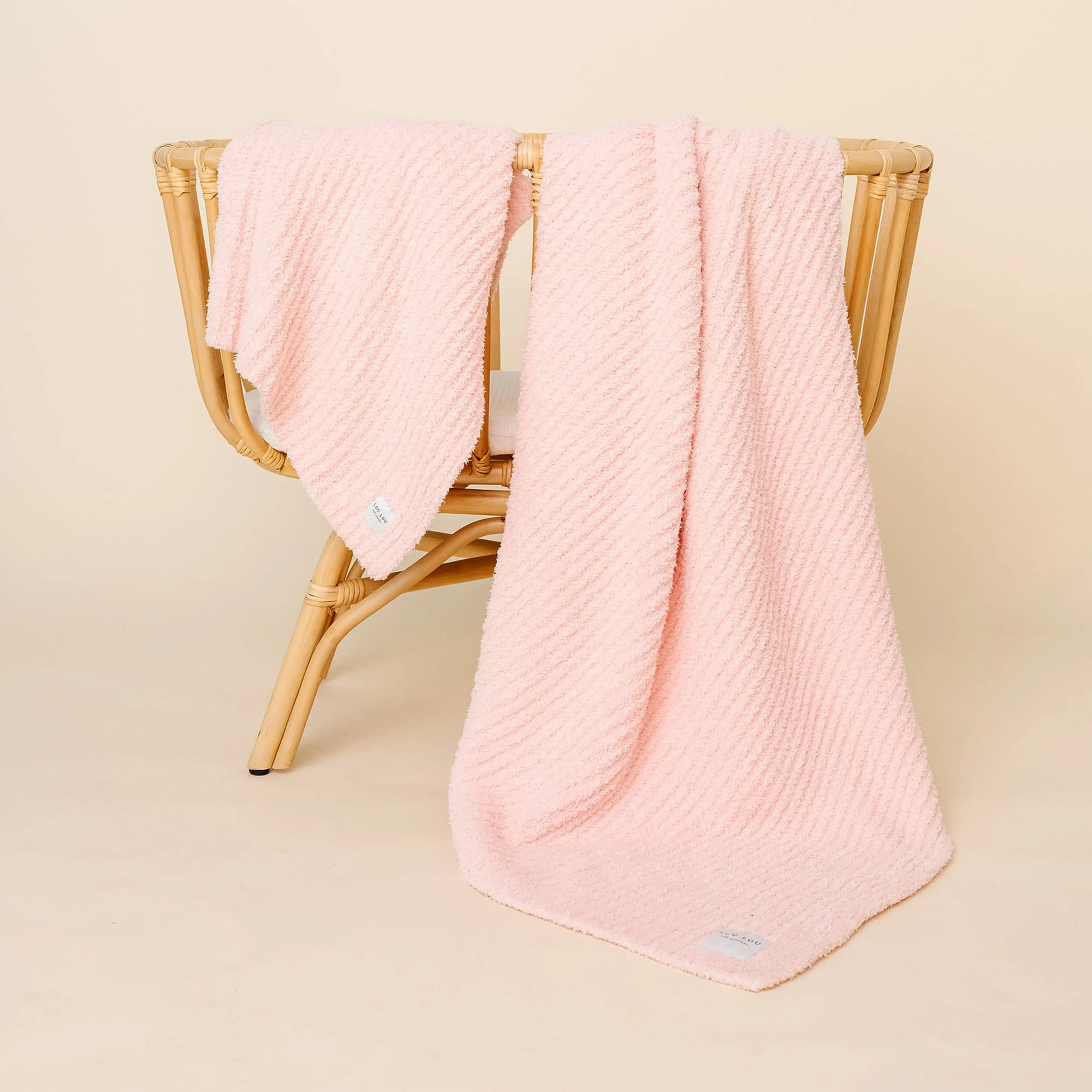 Chenille Blanket - Blush Pink - Small & Large