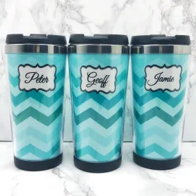 Chevron Personalised 420ml Travel Mug