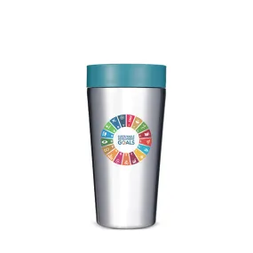 Circular Design 12oz Stainless Steel Travel Mug - Full Colour