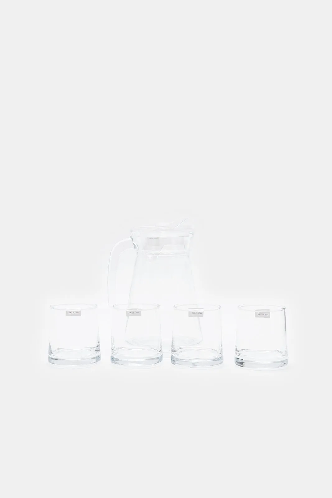 Clear Glass Pitcher Set (6 Pieces)