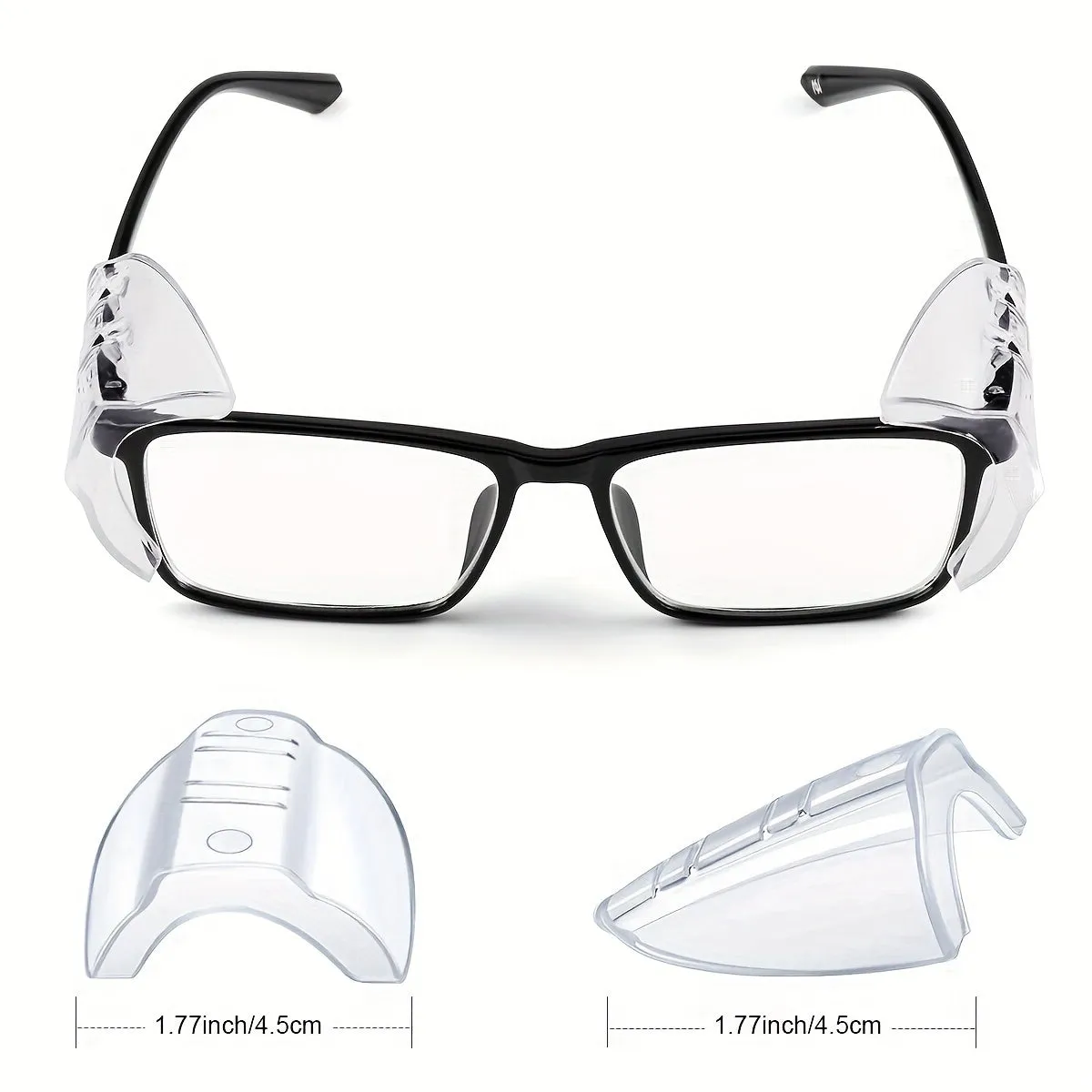 Clear Side Shields for Prescription Glasses  Fits Small to Large