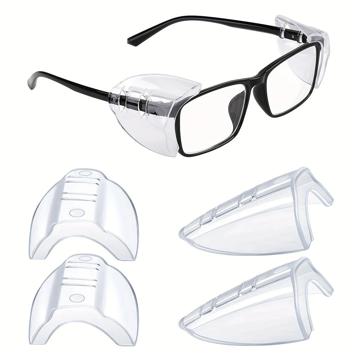 Clear Side Shields for Prescription Glasses  Fits Small to Large