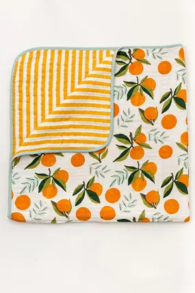 Clementine Kids - Reversible Muslin Blanket Quilt - Clementine