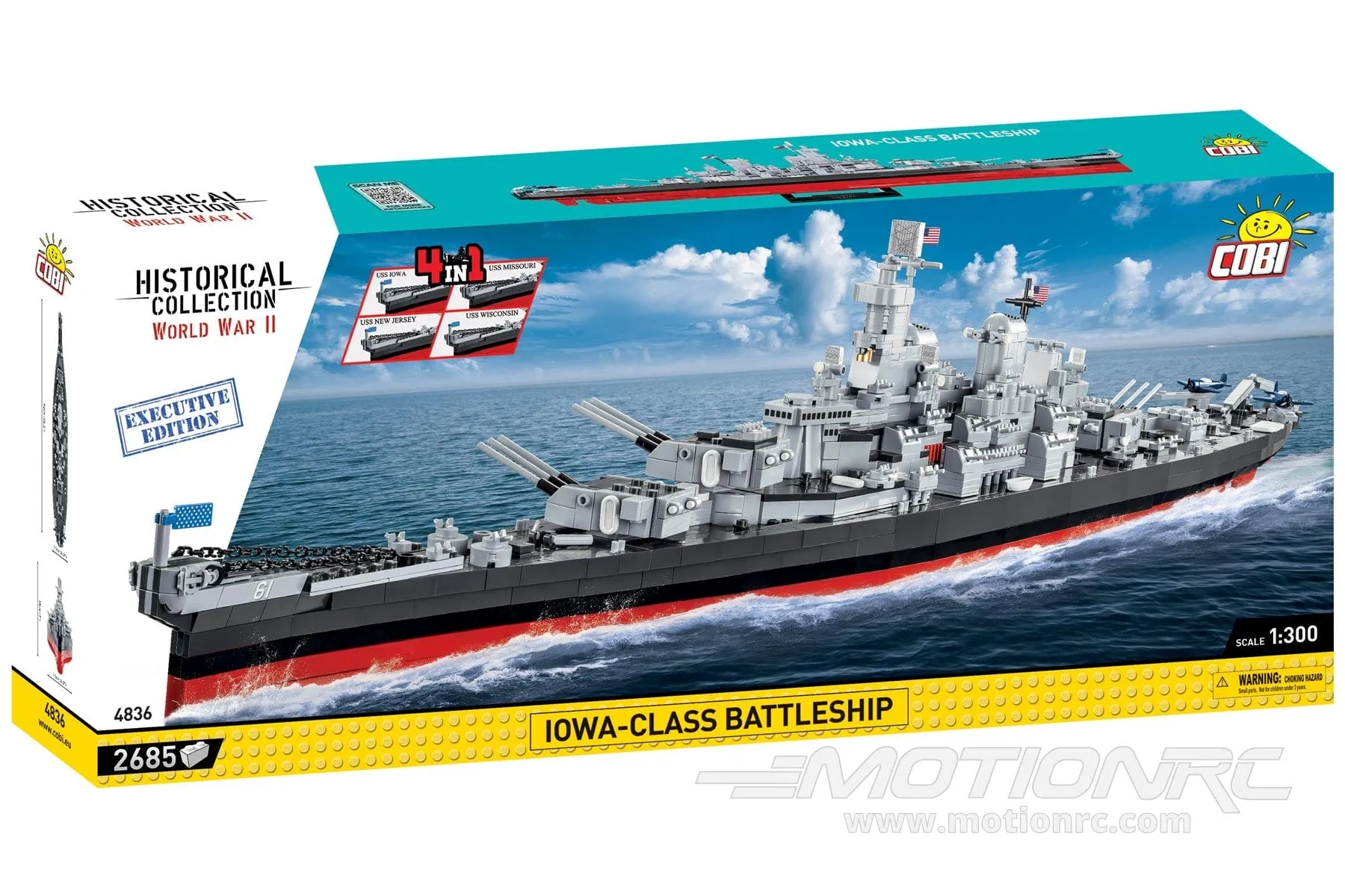 COBI Iowa-class Battleship Executive Edition 1:300 Scale Building Block Set