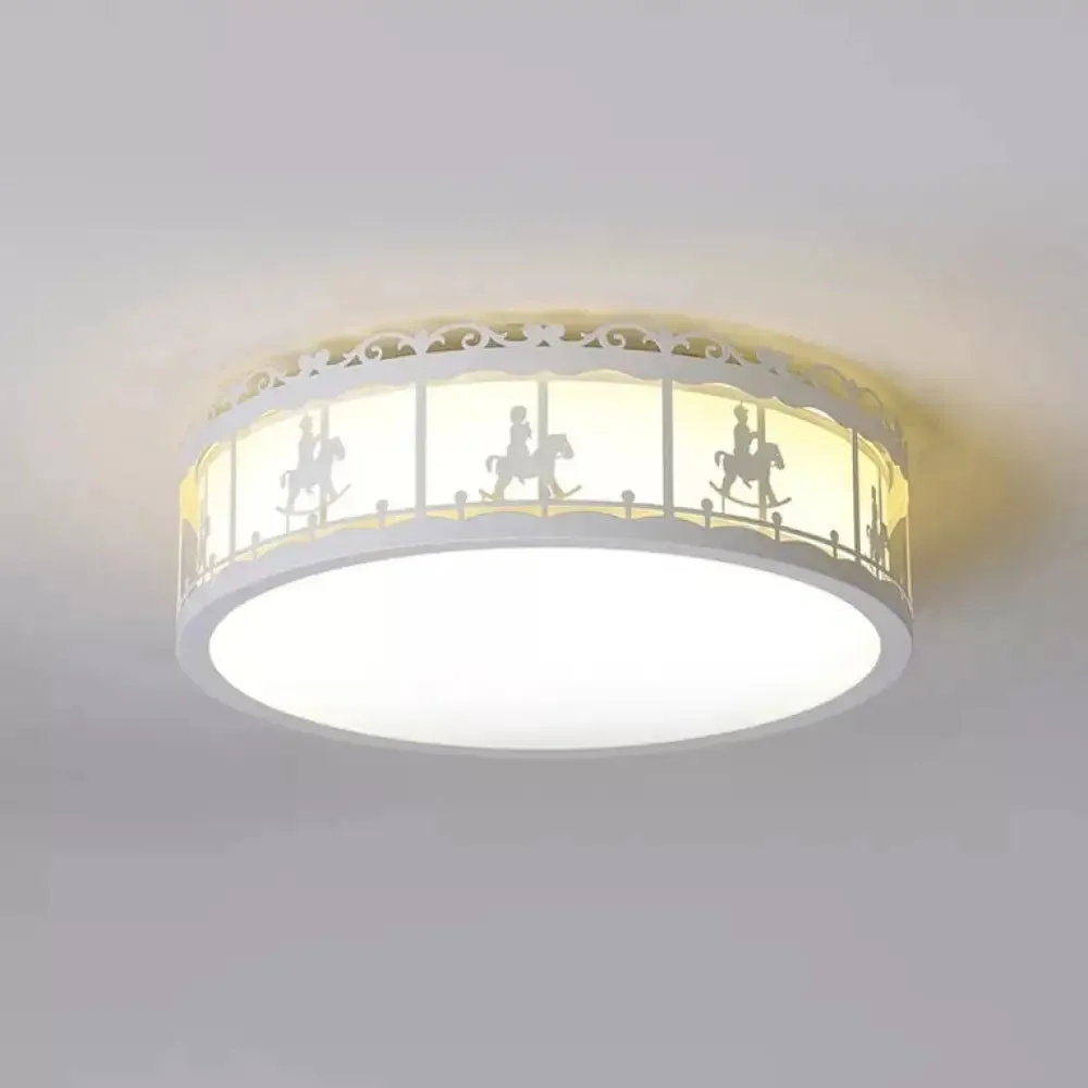 Colorful Round Ceiling Light for Kindergarten with Acrylic Flush Mount