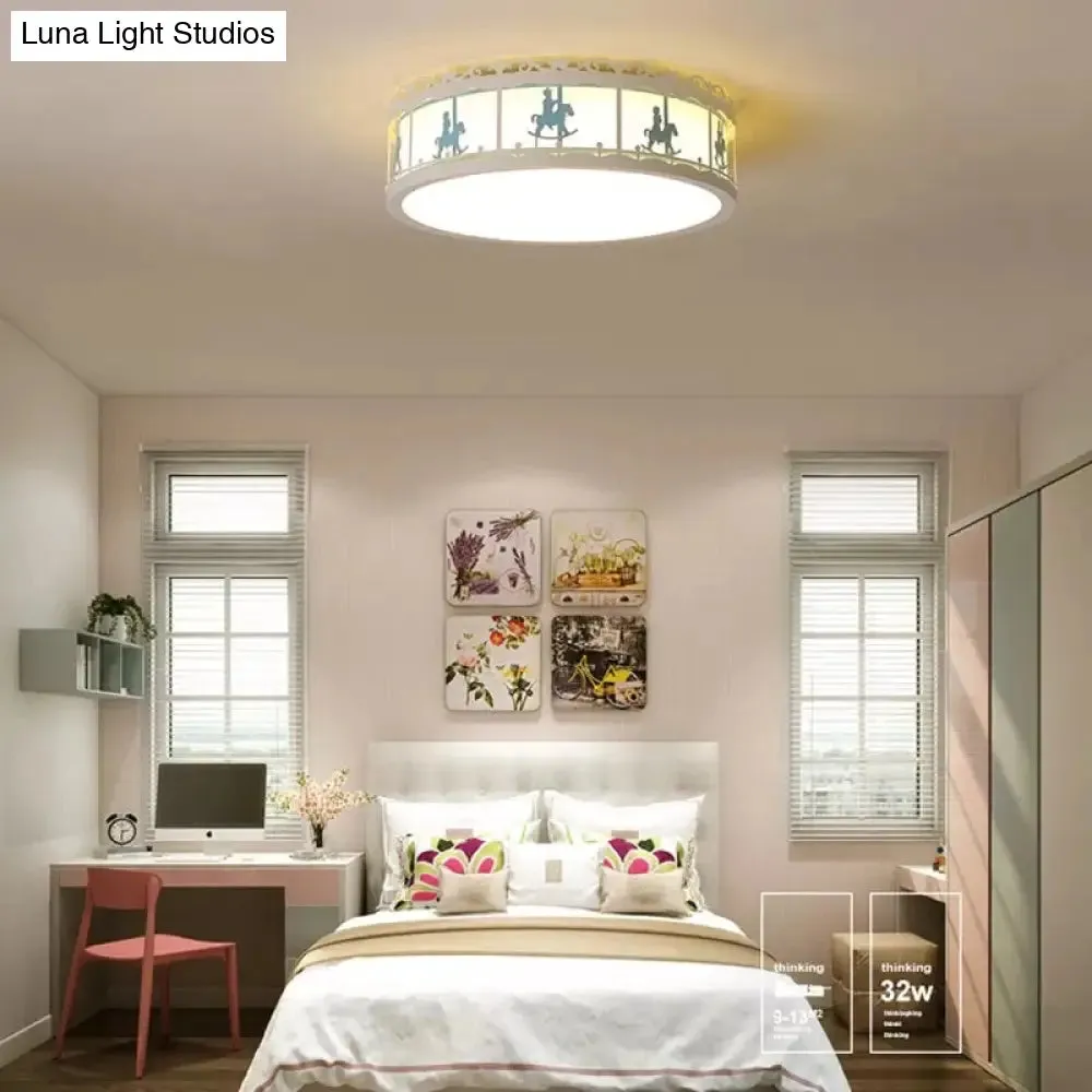 Colorful Round Ceiling Light for Kindergarten with Acrylic Flush Mount