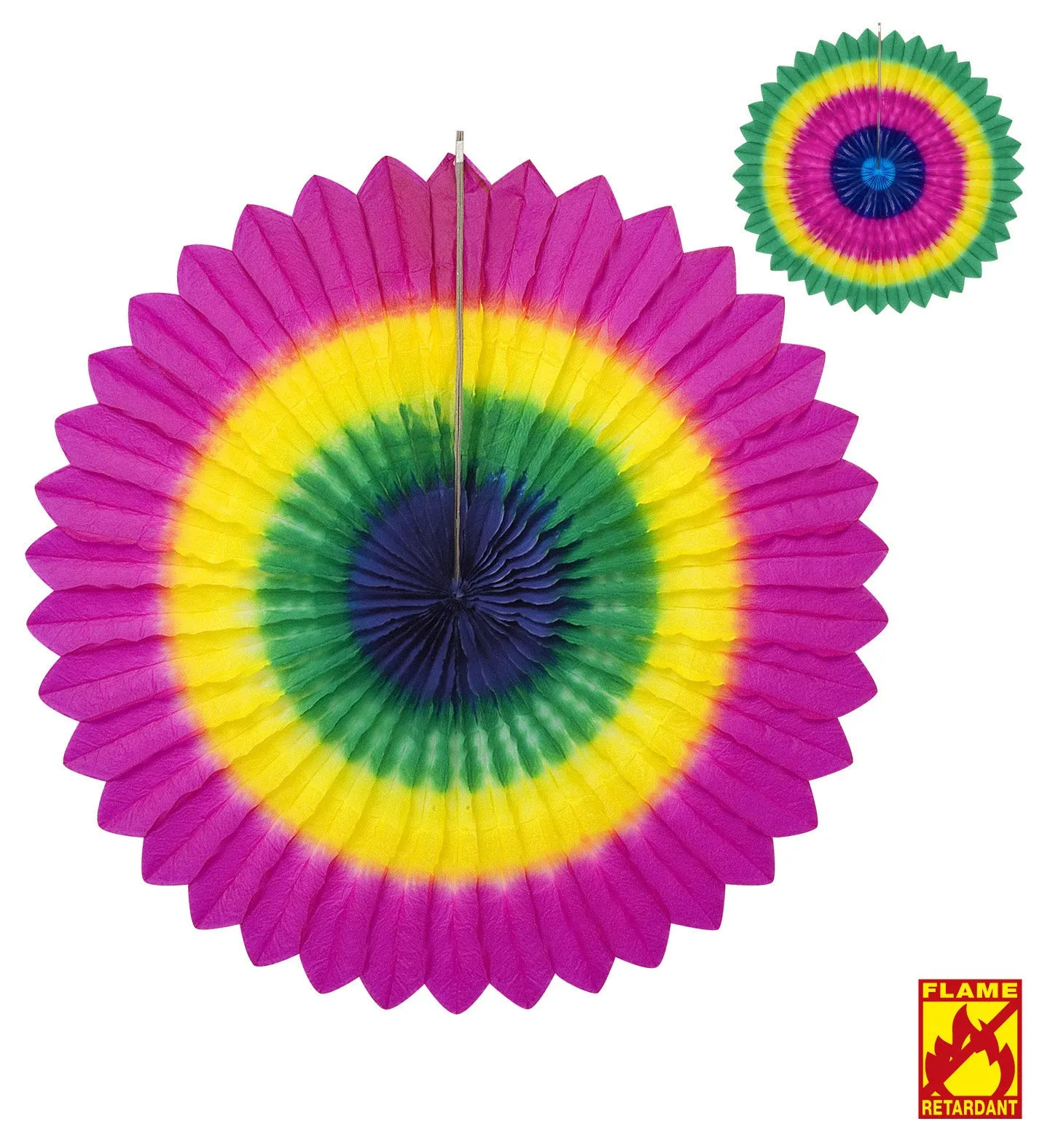 Colourful Paper Fan Decoration 75cm