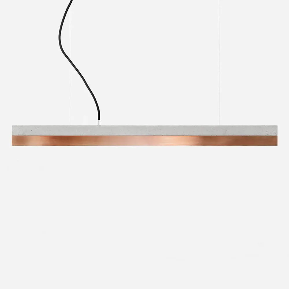 Concrete linear pendant