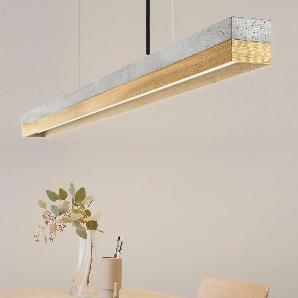 Concrete linear pendant