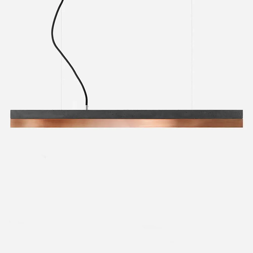 Concrete linear pendant