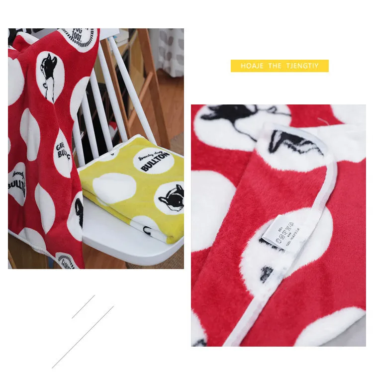 Coral fleece blanket flannel baby blanket cartoon blanket car office knee blanket car inner blanket