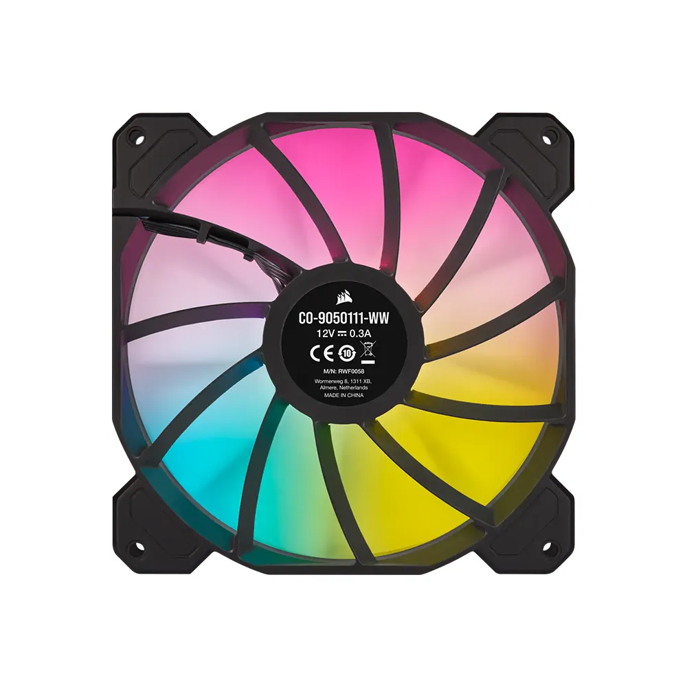 CORSAIR SP140 Elite iCUE RGB 2pcs 140mm Desktop System Unit PWM Cooling Fan Dual Pack with Included Lightning Node Core, 1200 RPM Fan Speed and Hydraulic Motor for PC Computer (Black) | CO-9050111-WW