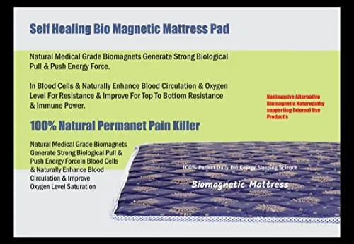 Cotton Single Bed Bio Magnetic Mattress Protectors (4x6 feet) Blue