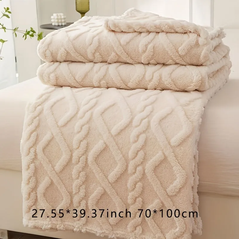 Cozy Solid Color Bed Blanket for Home and Travel