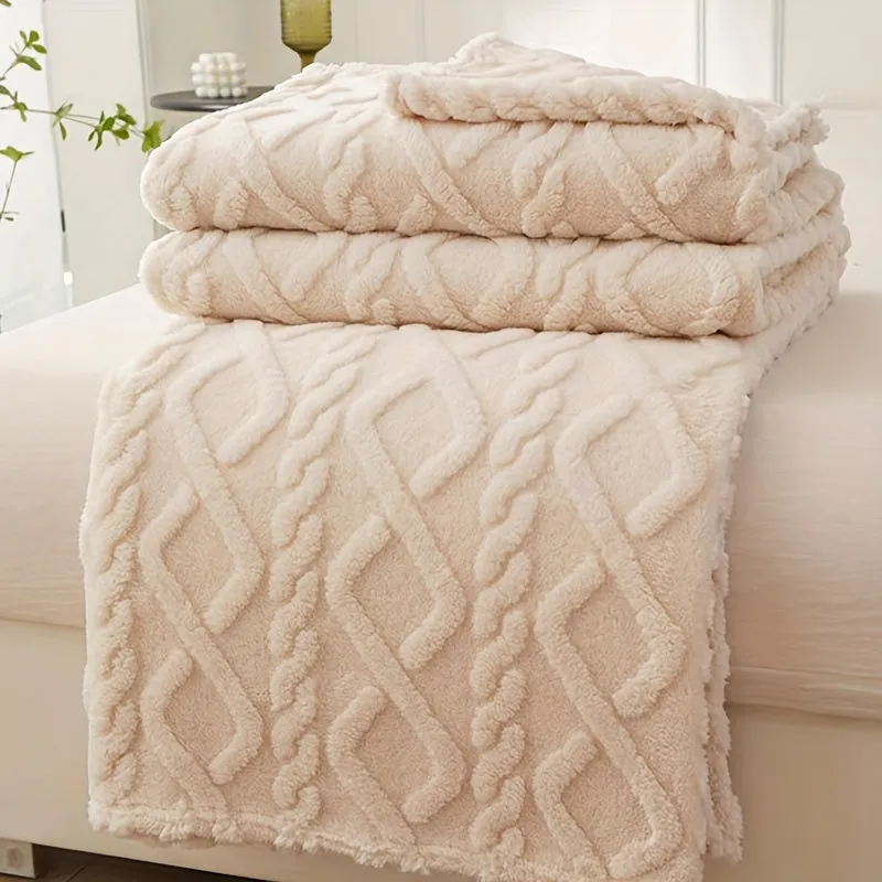 Cozy Solid Color Bed Blanket for Home and Travel