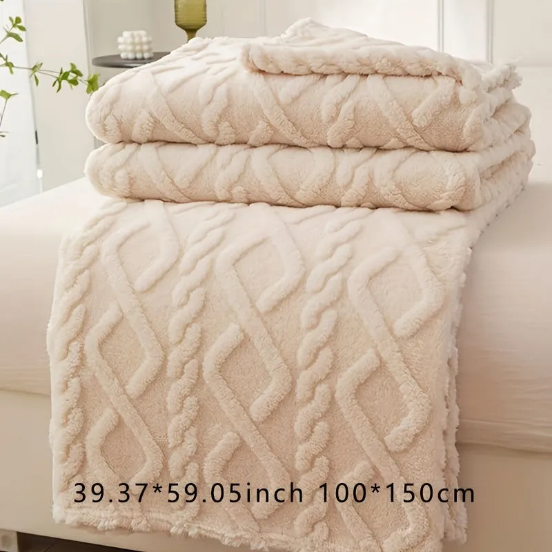 Cozy Solid Color Bed Blanket for Home and Travel