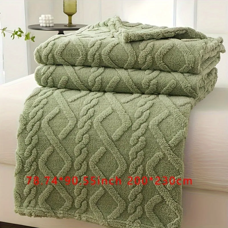 Cozy Solid Color Bed Blanket for Home and Travel