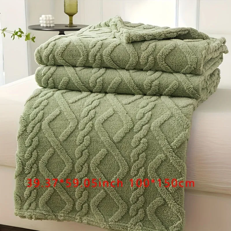 Cozy Solid Color Bed Blanket for Home and Travel