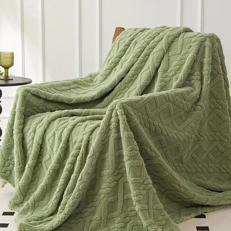 Cozy Solid Color Bed Blanket for Home and Travel