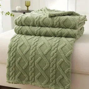 Cozy Solid Color Bed Blanket for Home and Travel