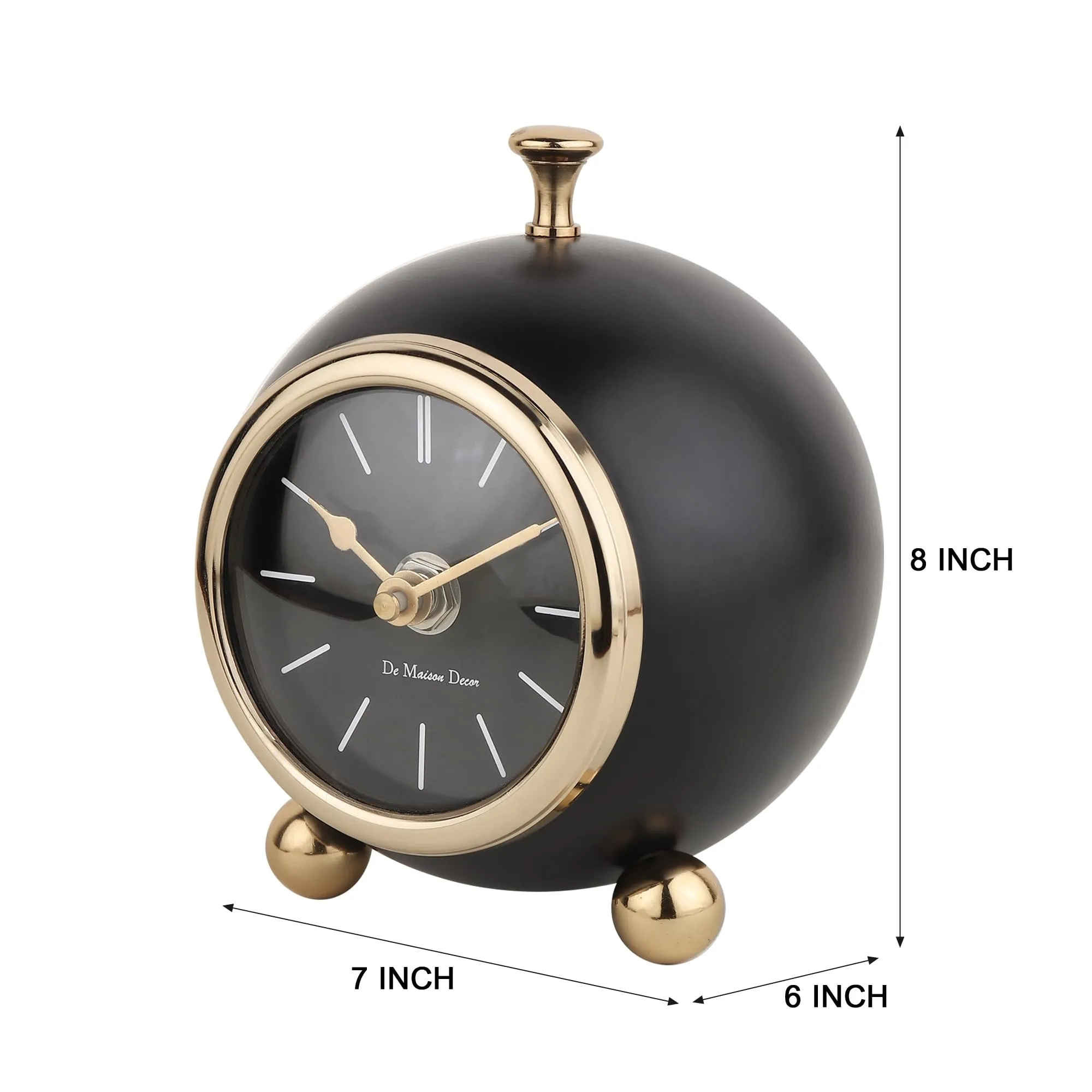 Decor de Maison Sphere Timekeeper Black Finish for Table Decor Home Decor livingroom Bedroom