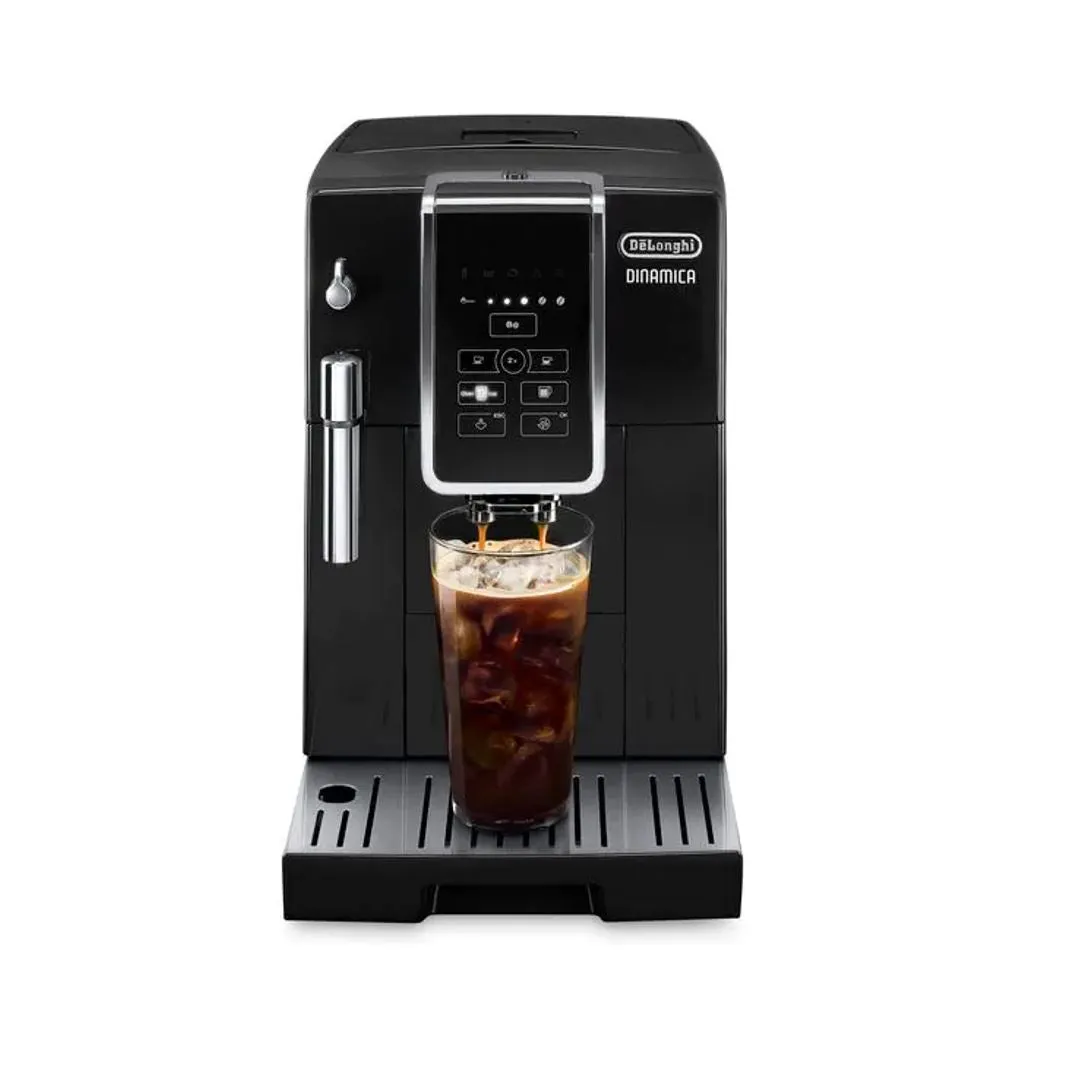 De'Longhi Dinamica Automatic Coffee & Espresso Machine with Iced Coffee & Manual Milk Frother, Black