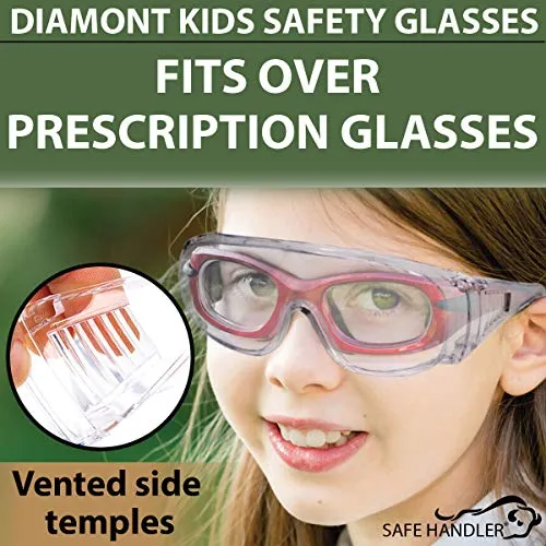 Diamont Kids Assorted Color Vented Over Glasses Safety Glasses, ANSI Z87.1