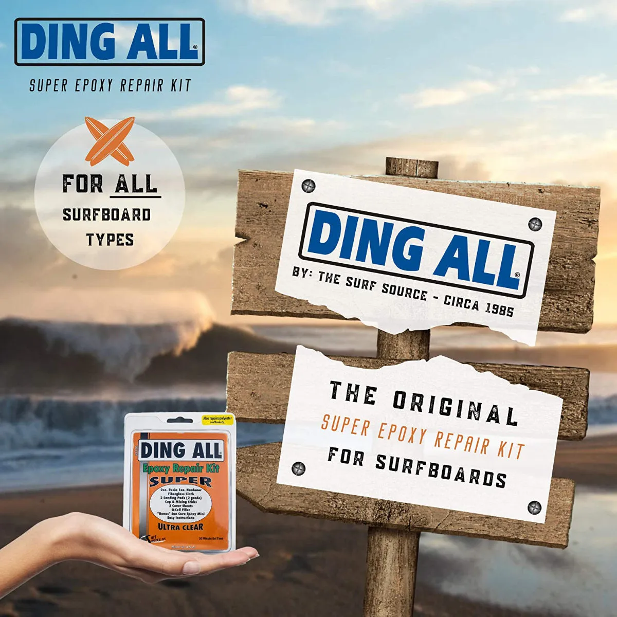 Ding Repair - Ding All SUPER Epoxy Repair Kit