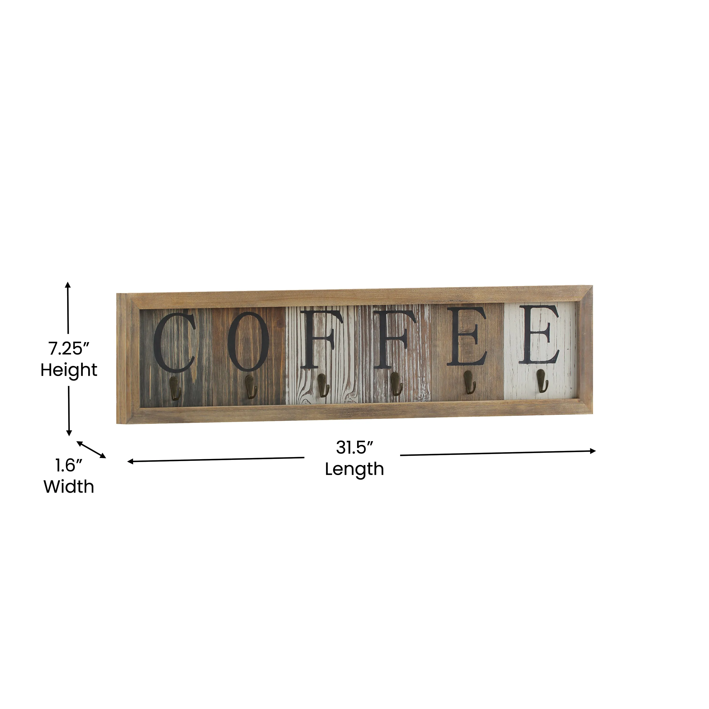 Distressed Coffee Cup Rack HFKHD-GDI-CRE8-642315-GG