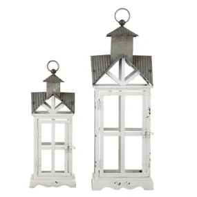 Distressed White Lanterns