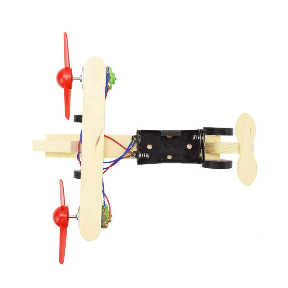 DIY Double Propeller Glider – Wooden Aircraft STEM Toy