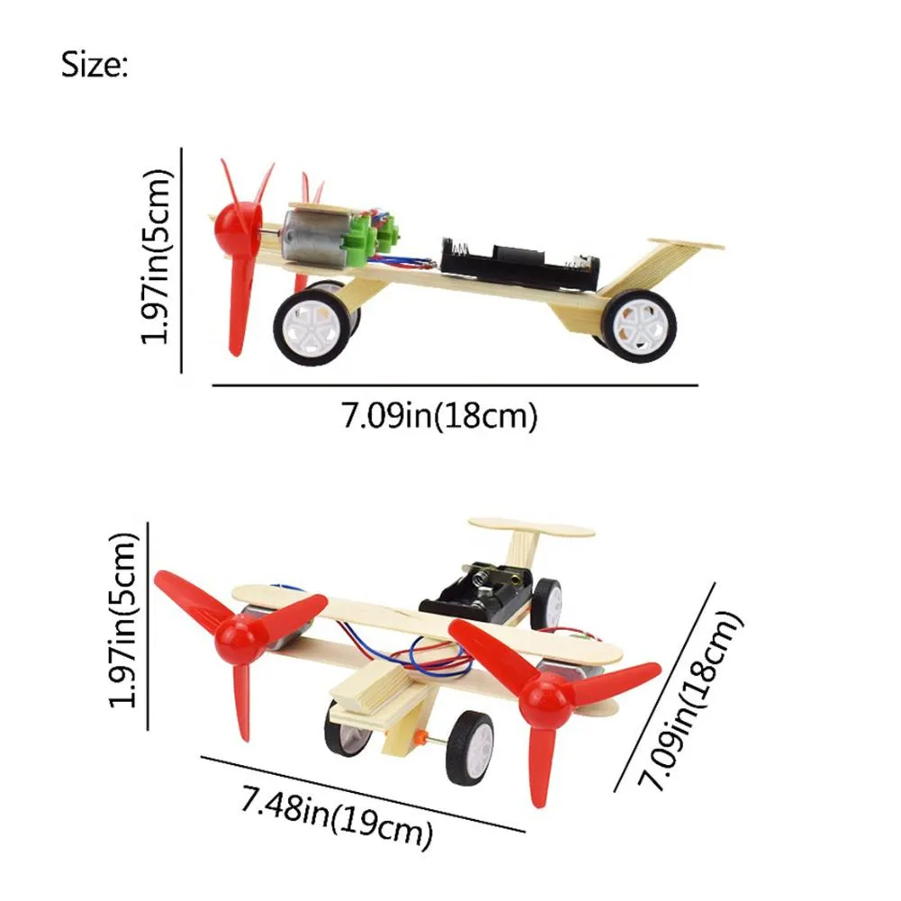 DIY Double Propeller Glider – Wooden Aircraft STEM Toy