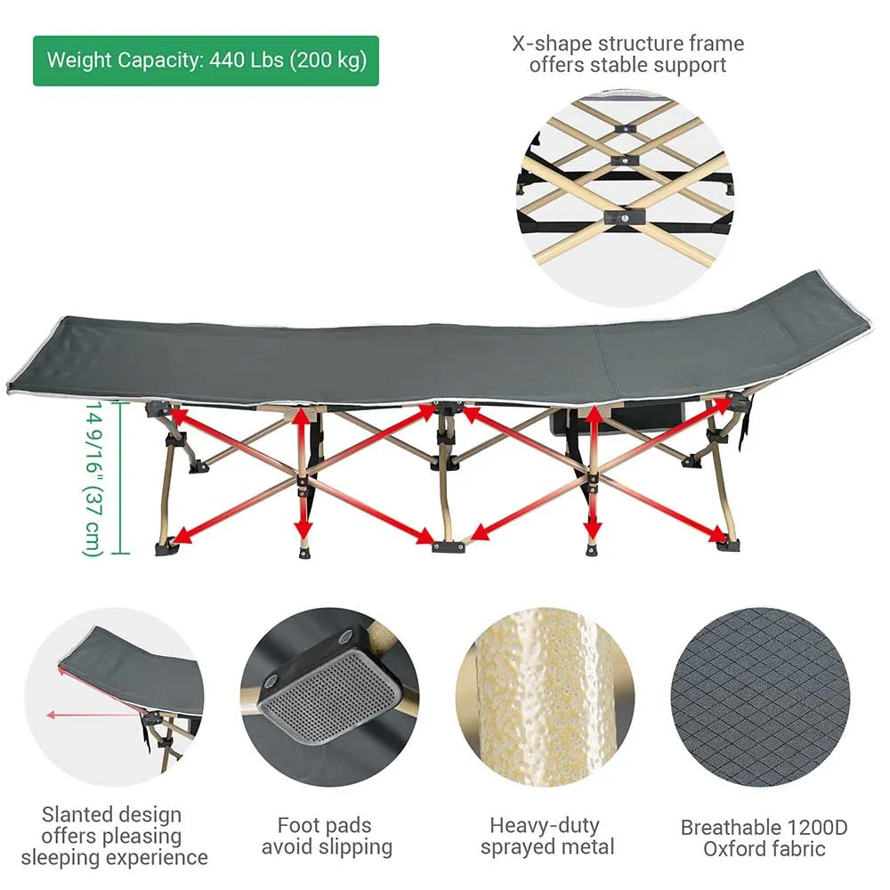 DIY Folding Camping Cot Single Bed Size