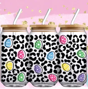 Easter - Leopard Eggs - UV Dtf 16oz Cup Wrap