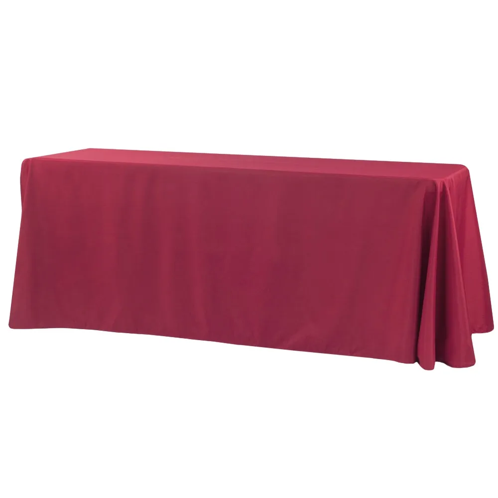 Economy Polyester Tablecloth 90"x132" Oblong Rectangular - Apple Red