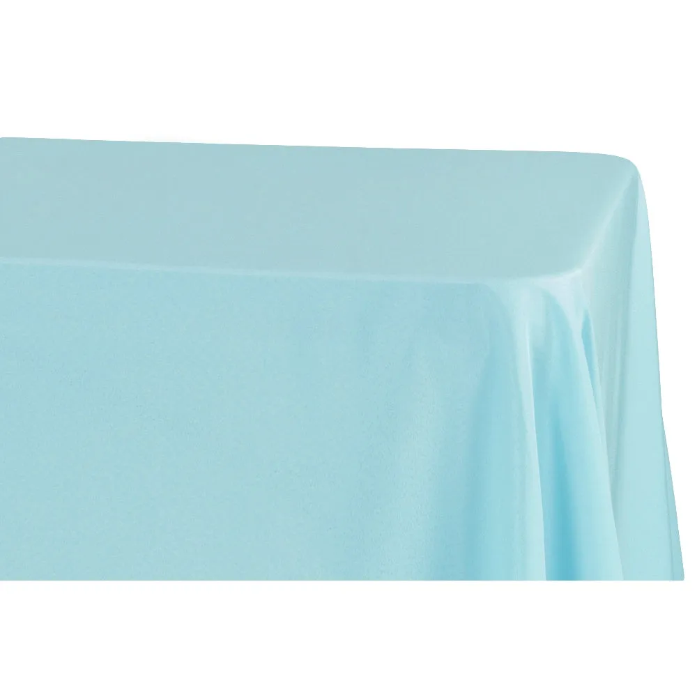 Economy Polyester Tablecloth 90"x132" Oblong Rectangular - Baby Blue