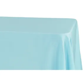 Economy Polyester Tablecloth 90"x132" Oblong Rectangular - Baby Blue