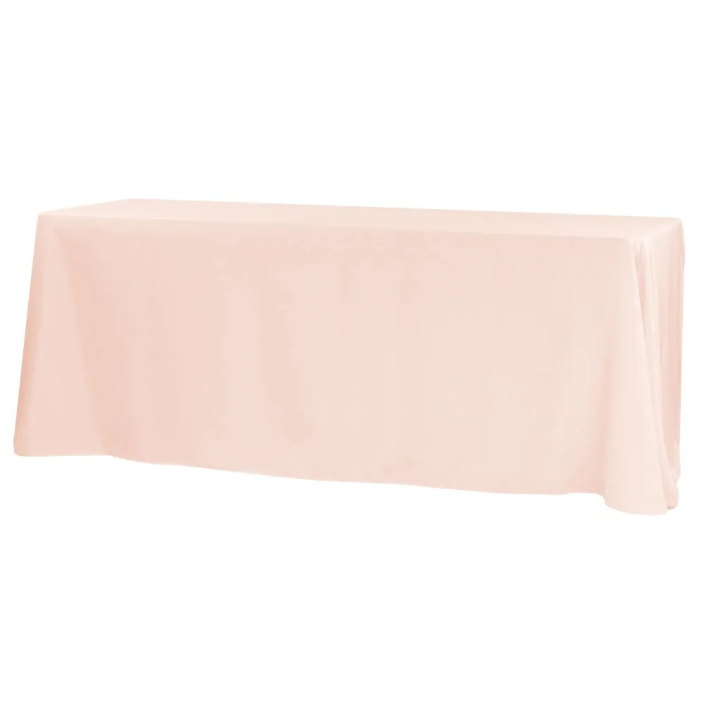 Economy Polyester Tablecloth 90"x132" Oblong Rectangular - Blush