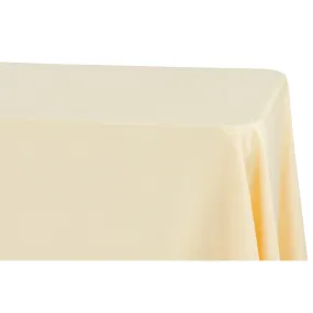 Economy Polyester Tablecloth 90"x132" Oblong Rectangular - Champagne