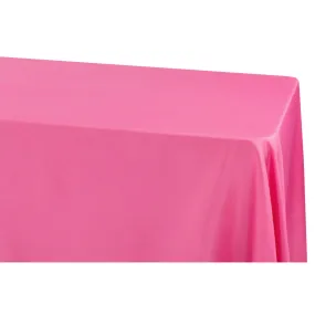 Economy Polyester Tablecloth 90"x132" Oblong Rectangular - Fuchsia