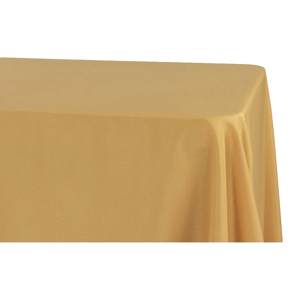 Economy Polyester Tablecloth 90"x132" Oblong Rectangular - Gold